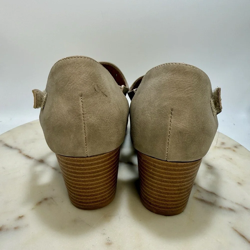 Euro Soft By Sofft Addley Perforated Ankle Booties Women's 9.5M Open Toe Beige